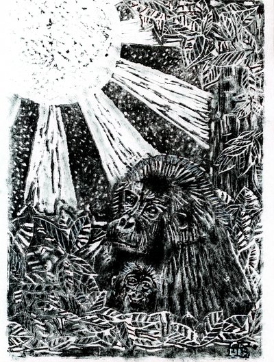 Jungelgorillafamilien av Tim Hoinkis