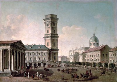 Utsikt over Nevsky Prospekt, St. Petersburg, 1810-20 olje på lerret av Timofei Alexeyevich Vasiliev