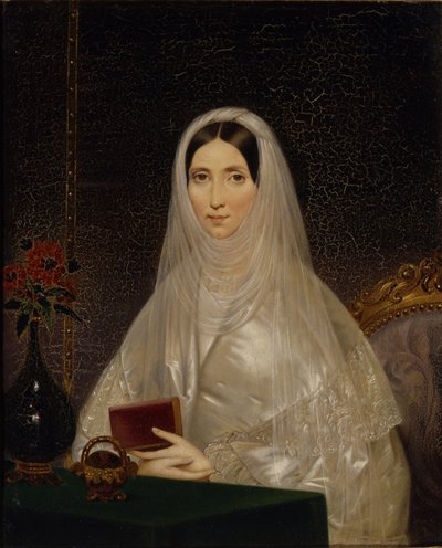Portrett av Contesse Tatiana Golitsyna Potemkina, 1840-tallet av Timofei Andreyevich Neff