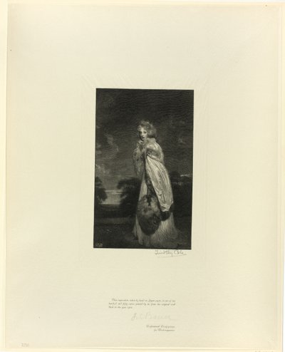 Lady Derby (Miss Farren), fra Old English Masters av Timothy Cole
