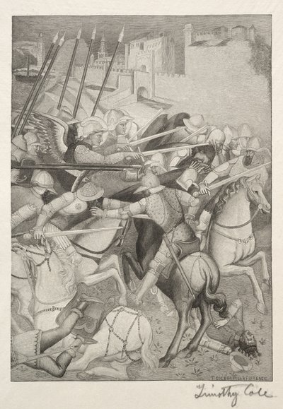 Gamle italienske mestere: Slaget ved St. Efesos mot hedningene på Sardinia, 1888-1892. av Timothy Cole