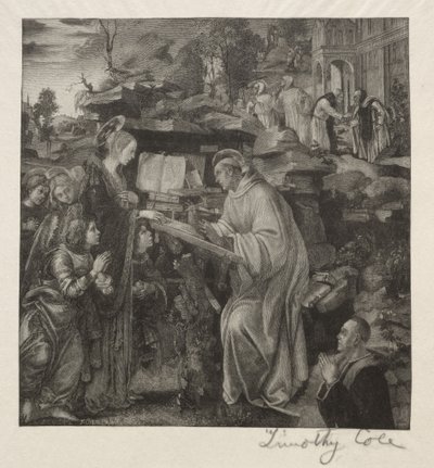 Gamle italienske mestere: Madonna dukker opp for St. Bernard, 1888-1892. av Timothy Cole