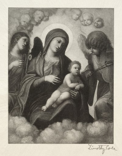 Old Italian Masters: Madonna and Child in Glory, 1891. av Timothy Cole
