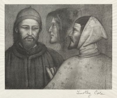 Gamle italienske mestere: tre hoder, 1885. av Timothy Cole