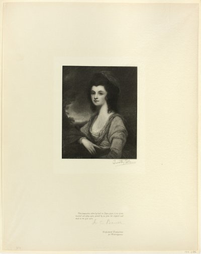 Portrett av Mrs. Davies, fra Old English Masters av Timothy Cole