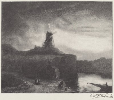 Møllen av Timothy Cole after Rembrandt van Rijn