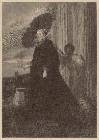 Marchesa Elena Grimaldi, kone til markis Nicola Cattaneo av Timothy Cole after Sir Anthony van Dyck