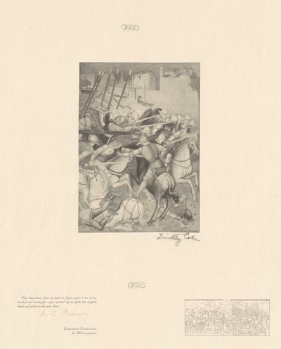 Slaget ved Saint Efesius av Timothy Cole after Spinello Aretino