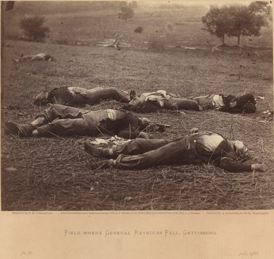 Feltet hvor general Reynolds falt, Gettysburg, 5. juli 1863 av Timothy H. O