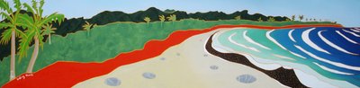 Dulan-stranden ser nordover, 2010, olje på lerret av Timothy Nathan Joel