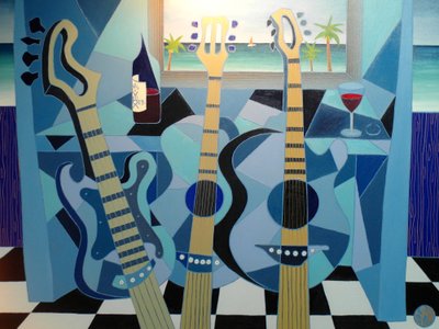 Det franske vermilionsseilet, 2012, olje på lerret av Timothy Nathan Joel