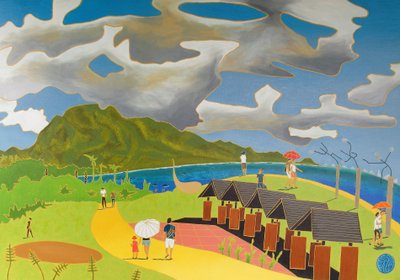 Veien hjem, Taitung, 2014, olje på lerret av Timothy Nathan Joel