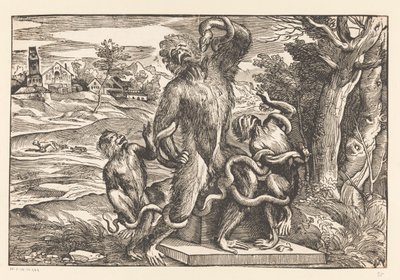 Karikatur på Laocoön-gruppen av Titiaan