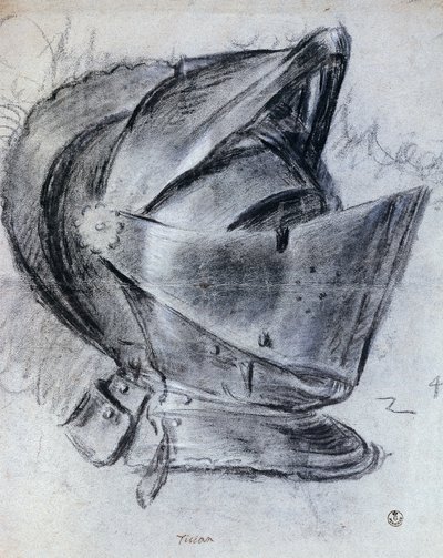 Hjelm av Titian (ca. 1490-1576), tegning av Titian (c.1488 1576)
