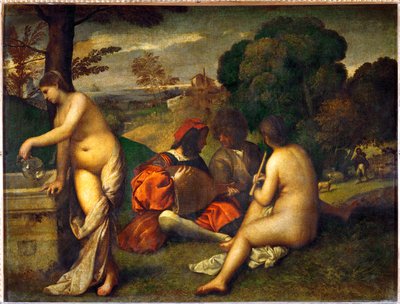 Das ländliche Konzert von Titian (c.1488-1576)