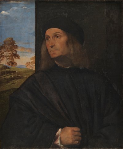 Portrett av den venetianske maleren Giovanni Bellini? av Tiziano Vecelli