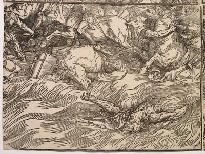 Die Untergang der Armee des Pharao im Roten Meer von Titian (c.1488-1576)