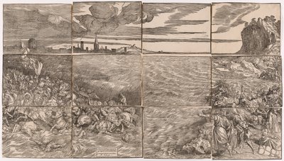 Die Versenkung der Armee des Pharao im Roten Meer von Titian (c.1488-1576)