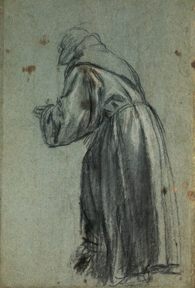 Studie for representasjon av St Francis (kull) av Titian (c.1488 1576)