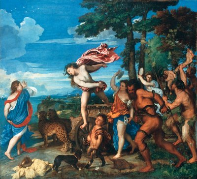 Bacchus og Ariadne, 1523-1525 av Tiziano Vecelli