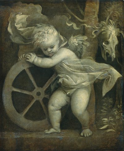 Amor med tidens hjul, ca. 15151520. av Titian