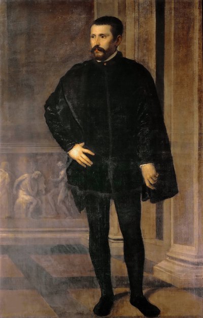 Portrett av Diego Hurtado de Mendoza y Pacheco 1503-1575, ca 1535-1540. av Titian