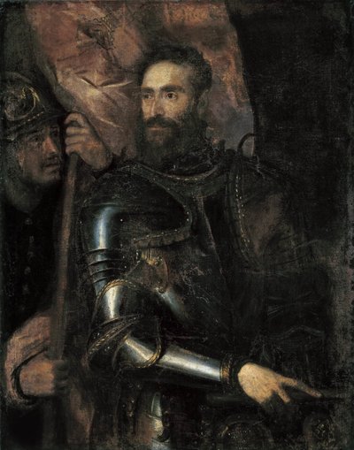 Portrett av Pier Luigi Farnese 1503-1547, ca. 1546. av Titian