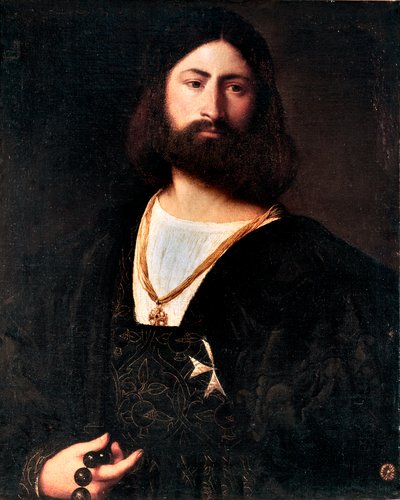 Portrett av en ridder av Malta, maleri av Tiziano Vecellio kalt Titian av Tiziano Vecelli