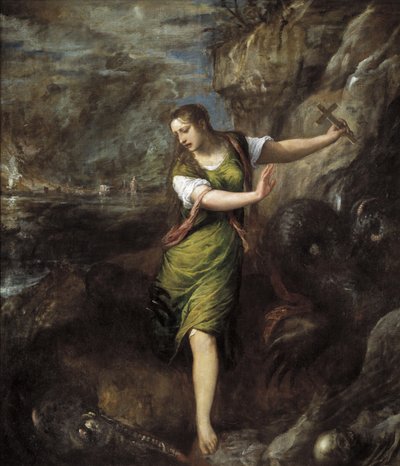 Saint Margaret, ca. 1565 av Tiziano Vecelli