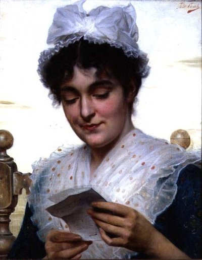 The Letter (olje på lerret) av Tito Conti