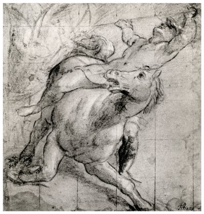 Horseman Falling, c1565, 1937 av Tiziano Vecelli