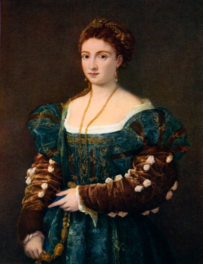 Portrett av en adelskvinne, eller La Bella, c1536, 1937 av Tiziano Vecelli