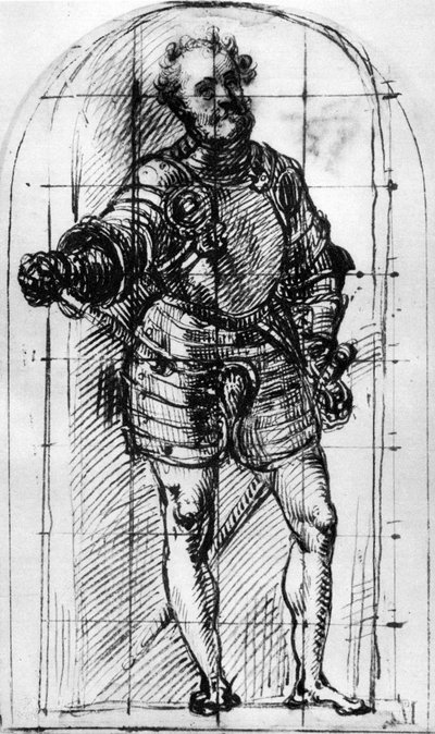 Skisse for portrettet av hertugen av Urbino, 1536, 1937 av Tiziano Vecelli