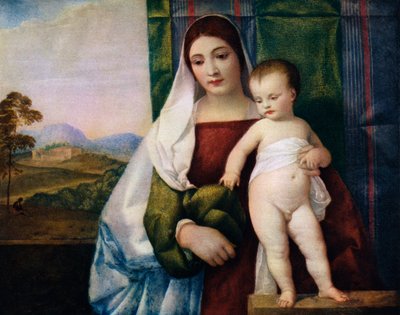 The Gypsy Madonna, c1510, 1937 av Tiziano Vecelli