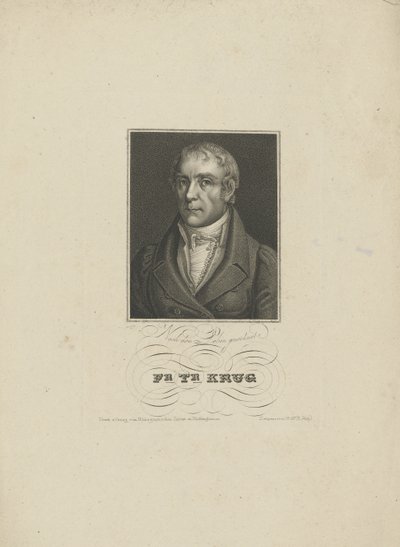 Portrett av Wilhelm Traugott Krug 1770-1842, 1828-1829. av Tobias Falcke