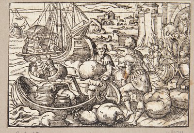 Gaius Lutatius beseirer den karthaginske flåten av Tobias Stimmer
