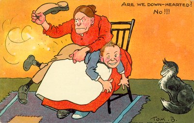 Er vi motløse Nei! (fargelitografi) av Tom Browne