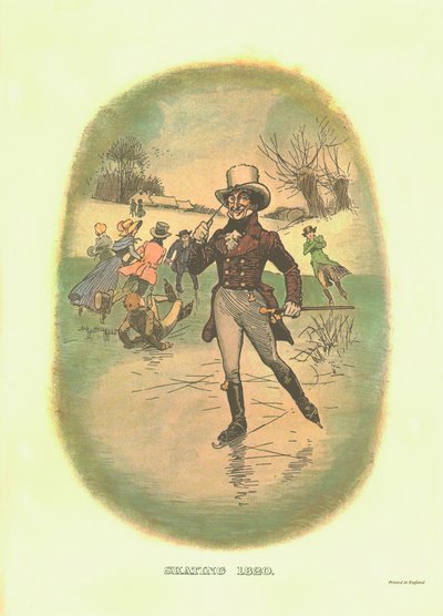 Skøyter, 1820, c1910. av Tom Browne