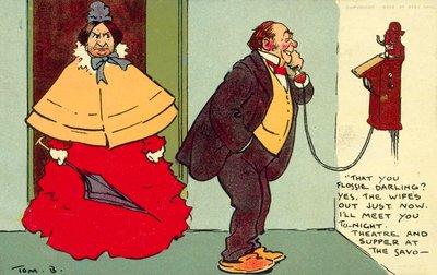 At du Flossie, kjære! (chromolitho) av Tom Browne