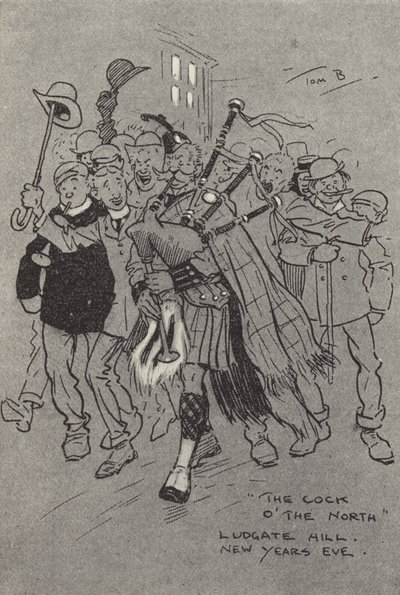 The Cock of the North, Ludgate Hill, nyttårsaften av Tom Browne