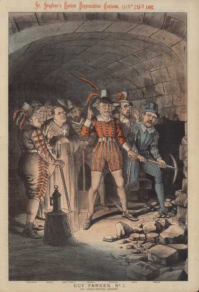 Guy Fawkes, nr. 1: the Conspirators Armed (farge litho) av Tom Merry