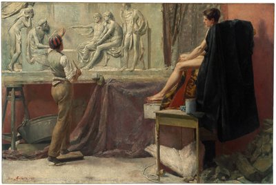 Skulptørstudioet, 1885 av Tom Roberts