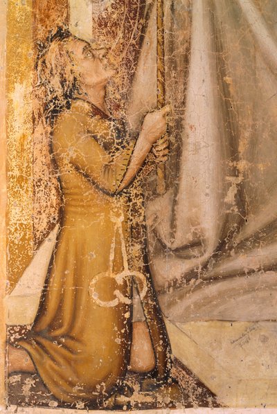 Skildring av givere, detalj fra St Romuald, av Tommaso da Modena (1326-1379), freskomaleri, San Nicolo-kirken, Treviso av Tomaso da (late 15th century) Modena