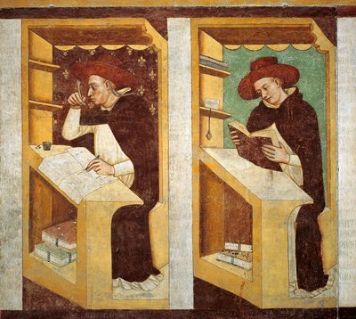 Dominikanske munker, detalj fra Cycle of Forty Illustrious Members of the Dominican Order av Tomaso da (late 15th century) Modena