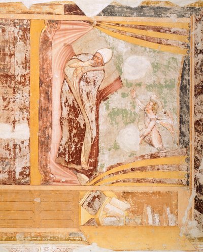 Pavens drøm, detalj fra Stories of St Ursula, av Tommaso da Modena (1326-1379), freskomaleri, Santa Caterina-kirken, Treviso av Tomaso da (late 15th century) Modena