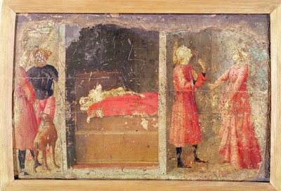Historien om St. Julian the Hospitaller (tempera på panel) av Tommaso Masaccio