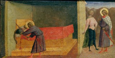 St. Julian the Hospitaller dreper sin mor og far av Tommaso Masolino da Panicale
