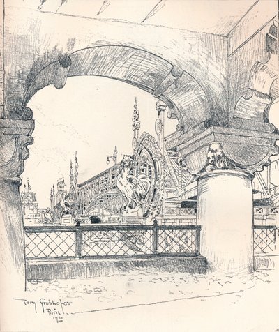 Kolonnade nær Pont des Invalides, ca 1900 av Tony Grubhofer