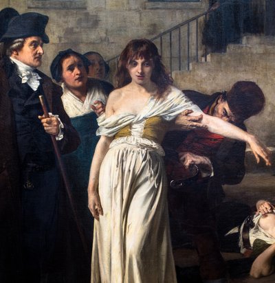 Doktor Pinel frigjorde de sinnssyke ved Salpêtrière i 1795 av Tony Robert-Fleury