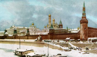 Kreml, Moskva, Russland, ca 1930-tallet av Topical Press Agency